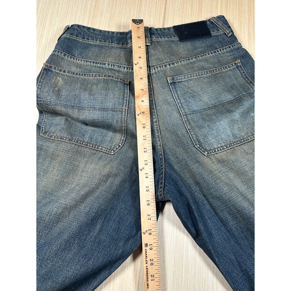 VTG Sean John Carpenter Jeans Mens 30 Blue Cotton High Rise Wide Leg Double Knee - Picture 7 of 11